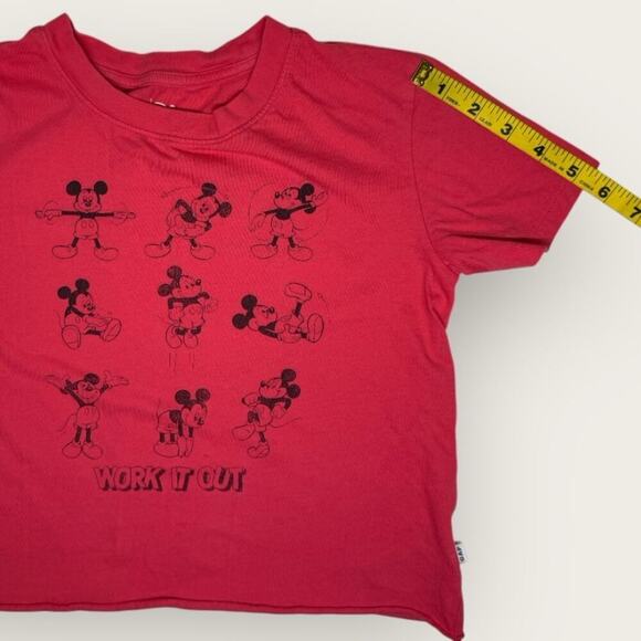 Gap Kids | Disney Mickey Mouse "Work It Out" Graphic Tee | Red | (M 8-9Y) - Picture 6 of 11